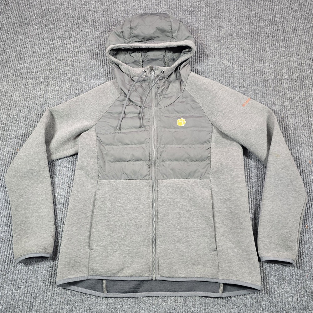 Clemson Tigers Jacket Womens‎ Large Gray NCAA Football Columbia Hooded Full Zip